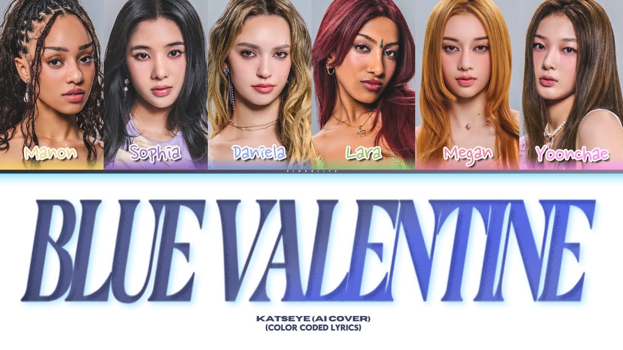 [AI COVER] KATSEYE (캣아이) - 'Blue Valentine' (Eng Ver.) | NMIXX (Color Coded Lyrics)