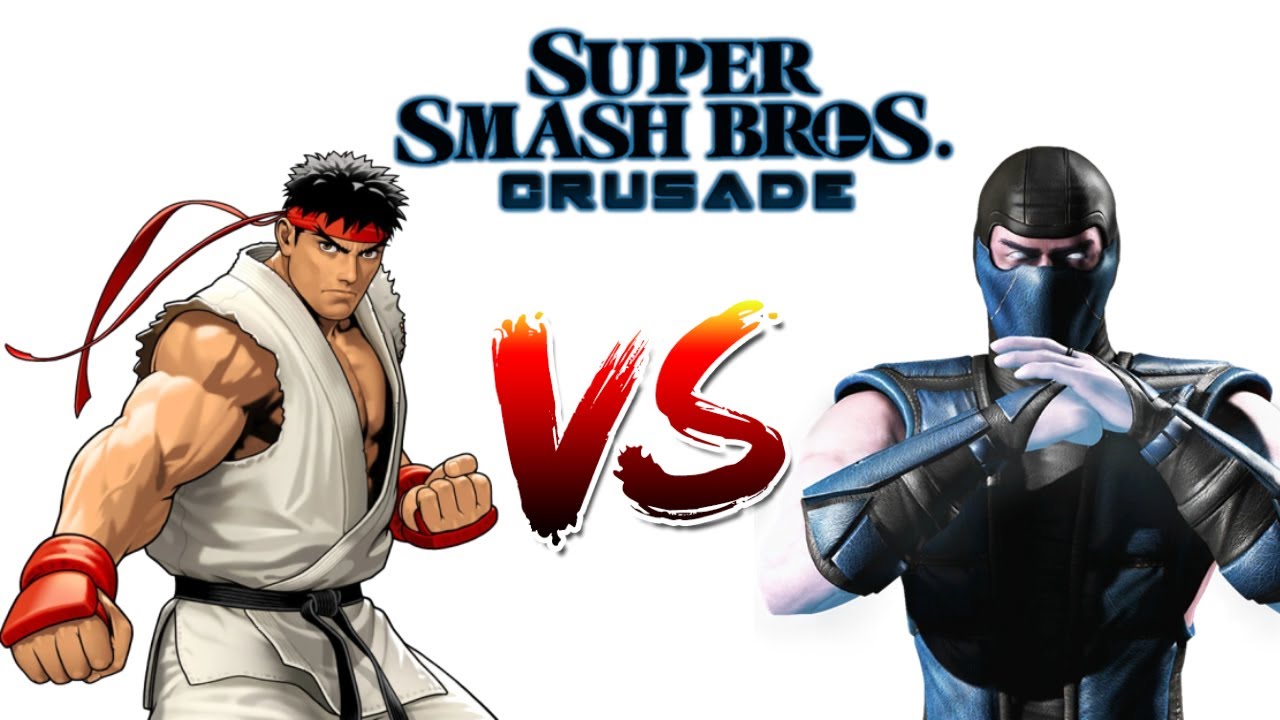 Sub Zero Vs Ryu super smash bros cmc v8- ryu vs sub-zero - YouTube