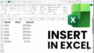 How To Insert Row or Column In Excel - Tutorial