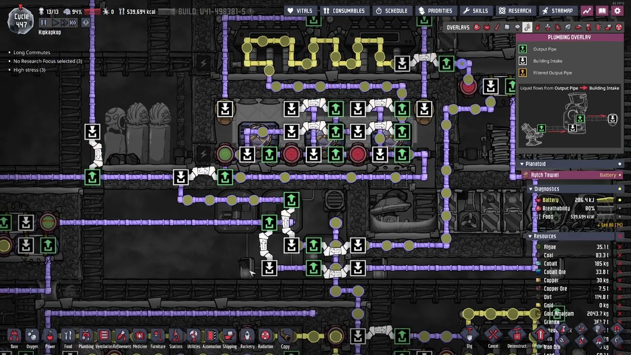 Oxygen Not Included aquatuner + thermo pipe sensor; what is going wrong