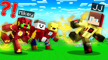REVERSE FLASH Speedrunner vs ALL FLASHES Hunters : JJ vs Mikey in Minecraft Maizen!