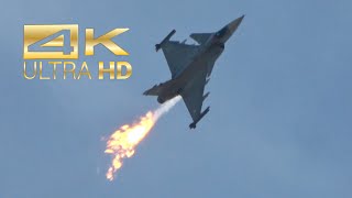 4K Fuel Dump And Burn In Mid Air Saab Jas 39C Gripen Hungarian Air Force Riat 2022 Raf Fairford