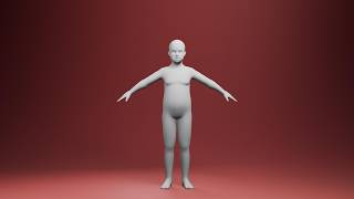 Realistic Fat Boy Base Mesh Rigged 3D Model