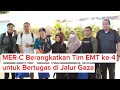 Merc berangkatkan tim emt ke4 untuk bertugas di jalur gaza