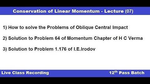 Solution to Problem 64 of HCV /Momentum and Problem 1.176 of I.E.Irodov (Oblique Collision)