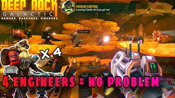 4 Engineers = No Problem | Deep Rock Galactic Funny Moments