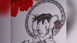 Cute Ganesha Art ganesh chaturthi special artcute gannu Art
