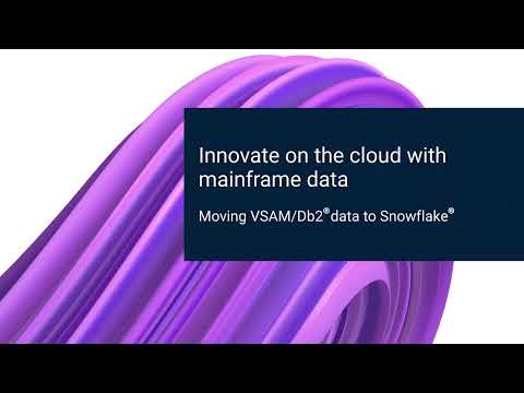 Move VSAM and Db2 data to Snowflake