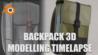 Famous Backpack 3d modelling timelapse - 3D Product Modelling Wealth