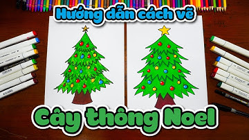 Hướng dẫn cách vẽ cây thông Noel đơn giản | How To Draw A Christmas Tree | Bé Học Vẽ TV