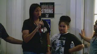 Uvalde mother who lost a daughter and a cousin speaks at vigil for Robb Elementary victims