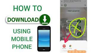 STEPS IN DOWNLOADING E-LEARNING RESOURCE PACKAGE USING MOBILE PHONE | Option 1 screenshot 5