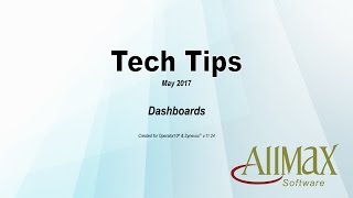 Tech Tip - Dashboards [Operator10 & Synexus]