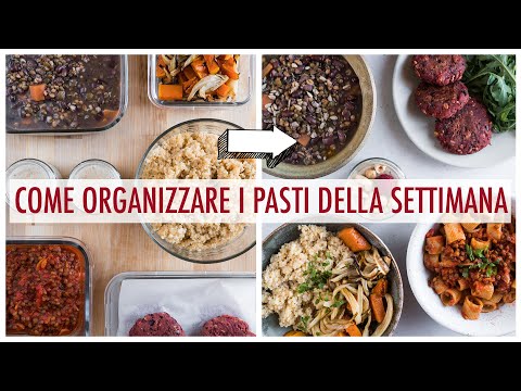 COME ORGANIZZARE I PASTI DELLA SETTIMANA | La tecnica per MANGIARE SANO per chi non ha tempo