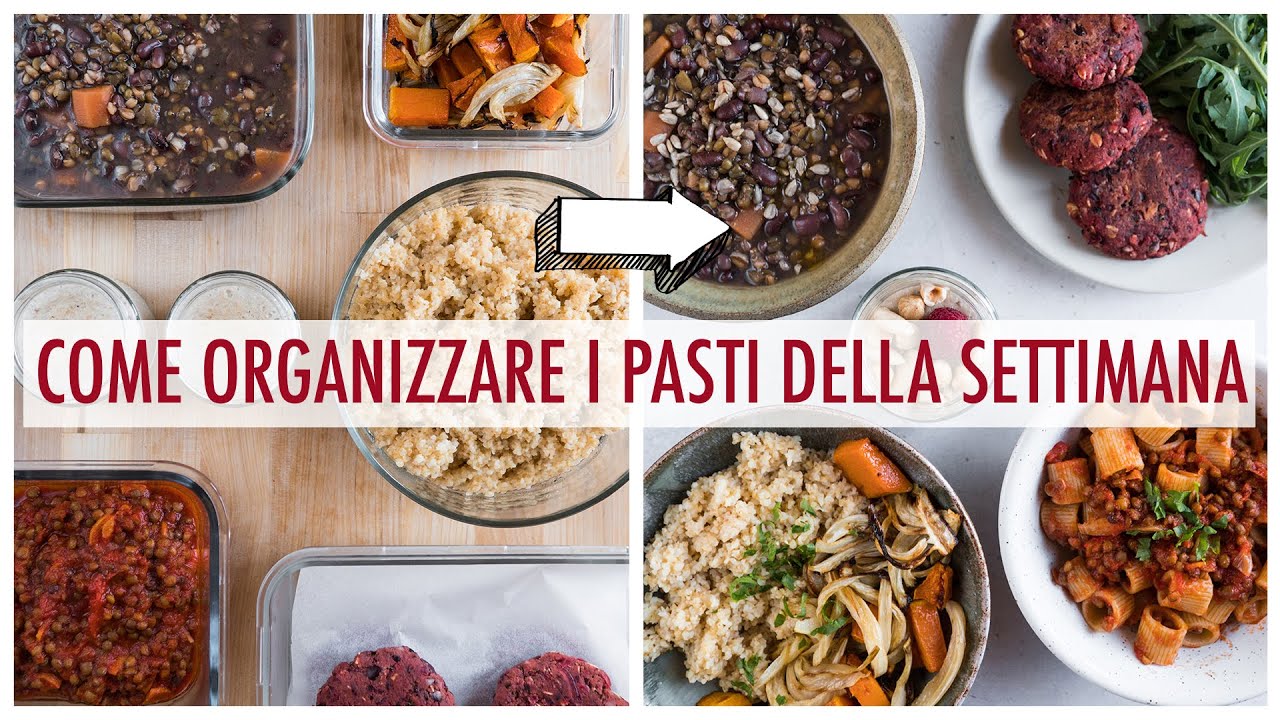 COME ORGANIZZARE I PASTI DELLA SETTIMANA | La tecnica per MANGIARE SANO per chi non ha tempo