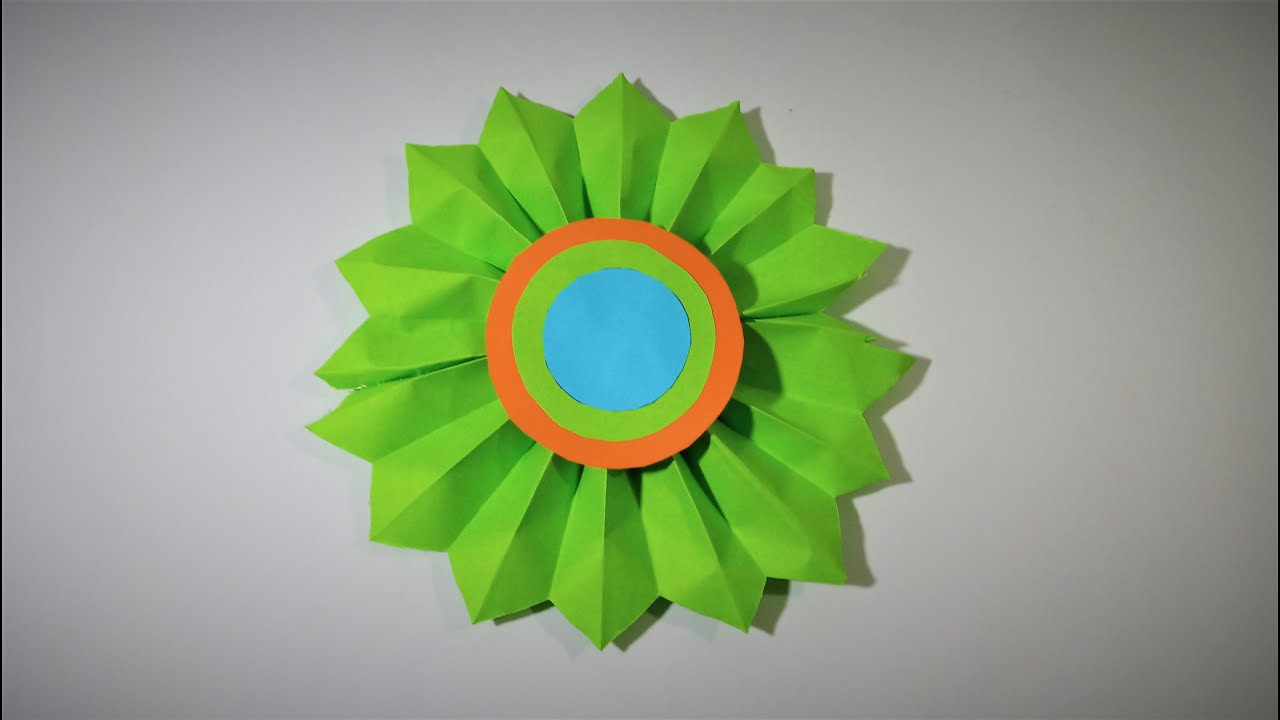 طريقة عمل ورده من الورق فن طي الورق ( Origami )