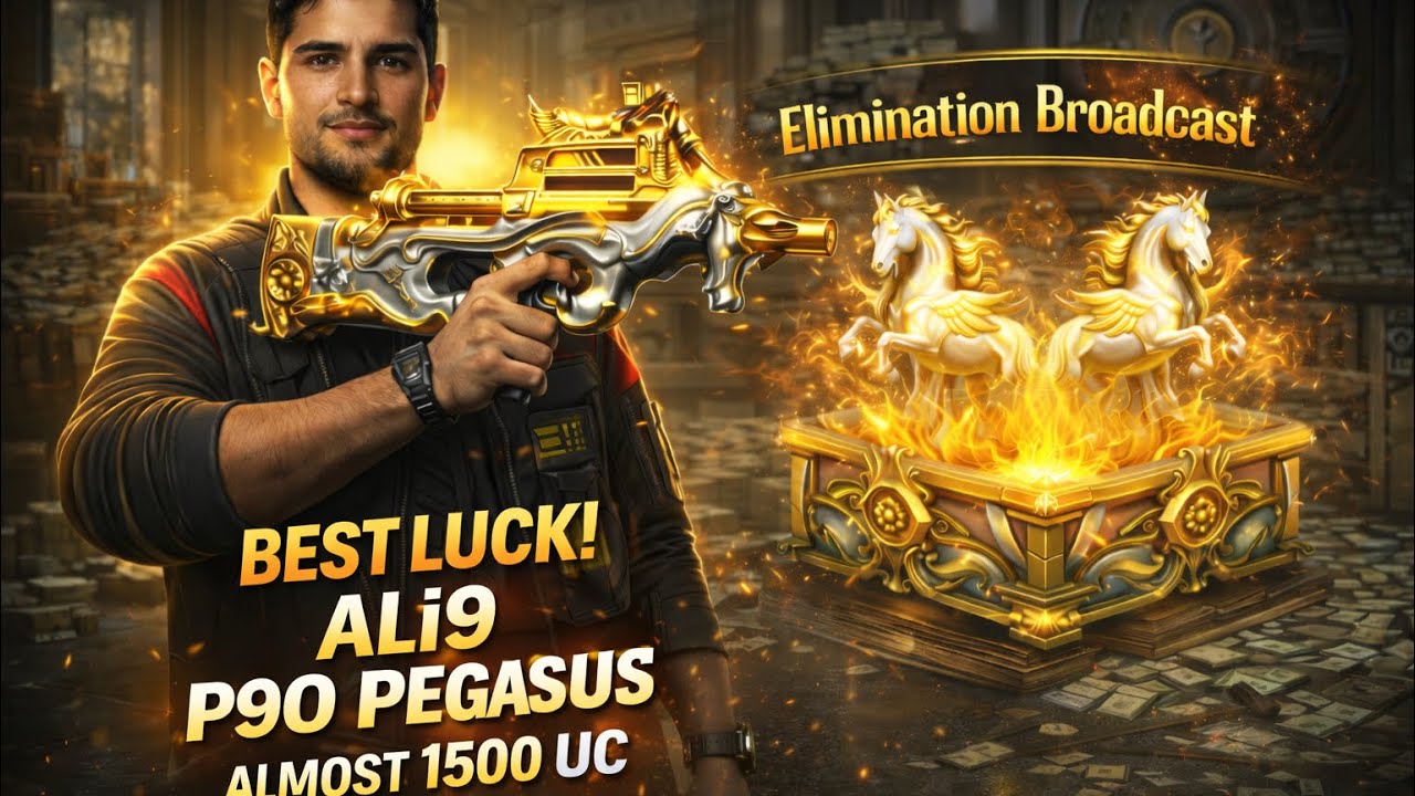 P90 Golden PEGASUS 🐎🔥 Lucky Spin Se Mil Gayi! (Bank Loot Crate) Ali9