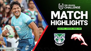 NRL Pre-season 2024 | Warriors v Dolphins | Match Highlights image