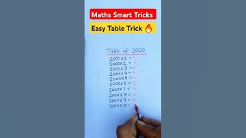 Table of 2000🔥 | Table made easy #maths​ #shorts​  #trending​ #explore #mathematics#trick#shorttrick