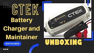 CTEK 12v battery charger Unboxing and Setup
