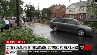 Severe storm damage sweeps across Northeast Ohio with road closures and power outages