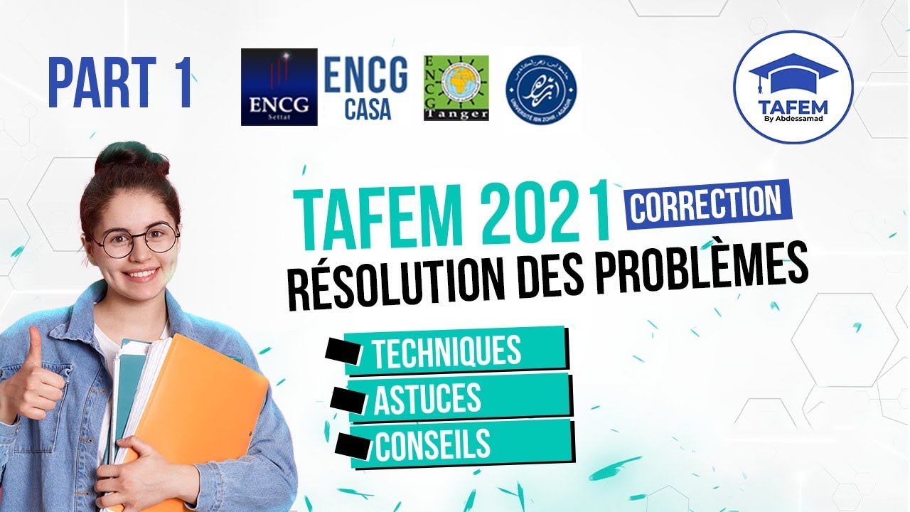 TAFEM 2021--correction exclusive: Résolution des problèmes 100% ✅ 🔥 /PART1
