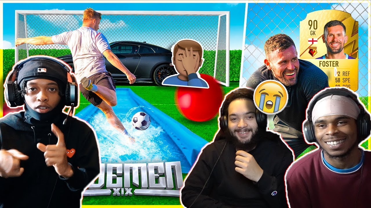 MESSING UP THE GTR 😂😭 | AMERICANS REACT TO SIDEMEN VS PREMIER LEAGUE GOALKEEPER