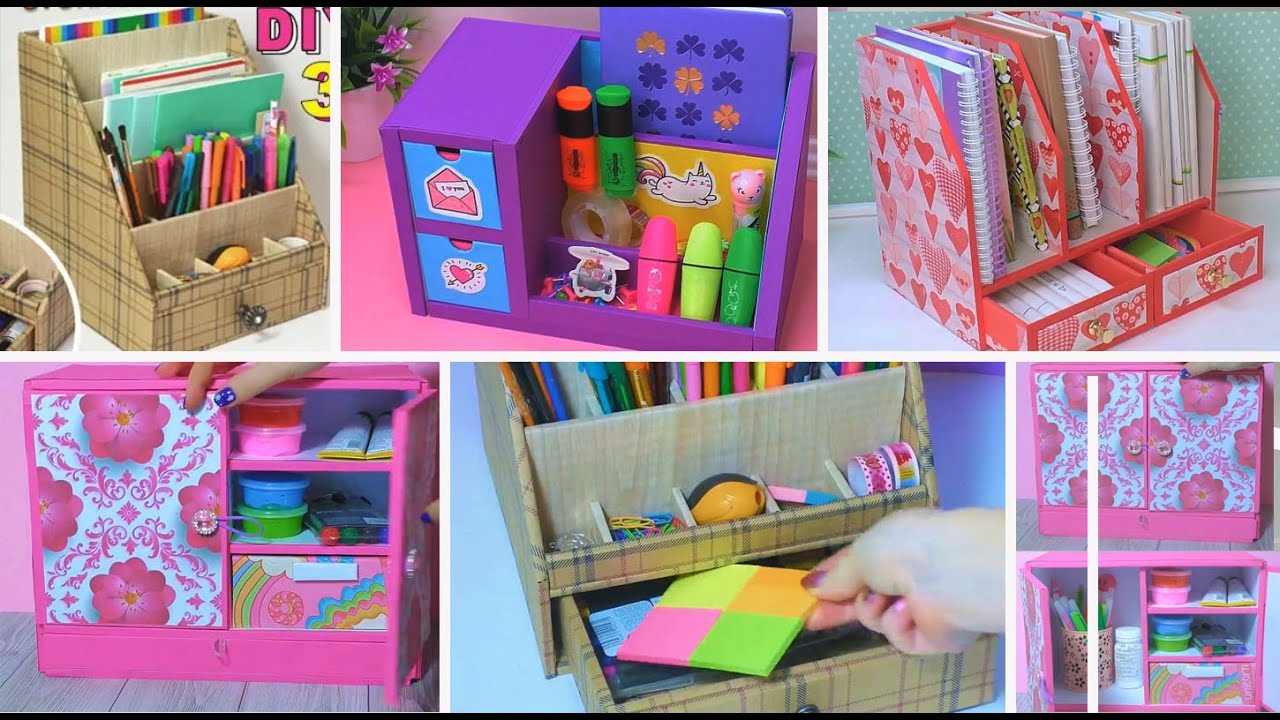 4 Simple DIY organizers for storage from cardboard boxes// Handmade ...