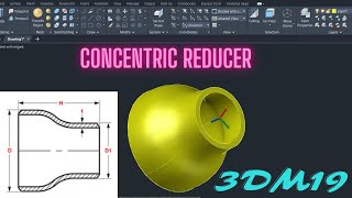 AutoCAD 3D Concentric Reducer Tutorial | LOFT