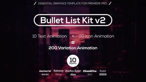Bullet List Kit v2 Motion Graphics Templates