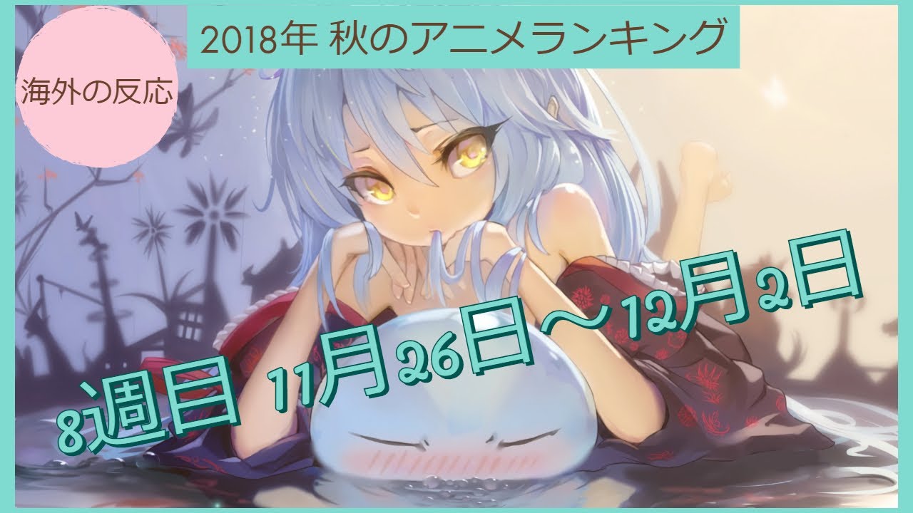海外の反応 アニメ Top10 秋のアニメランキング 8週目 11月26日から12月2日まで Youtube