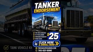 Tanker Endorsement - Start Today | Completely online!