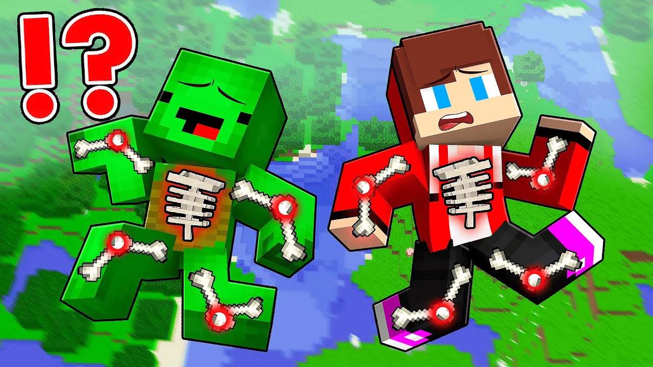 JJ and Mikey Broke EVERY BONE in Minecraft Challenge - JJ GOLD