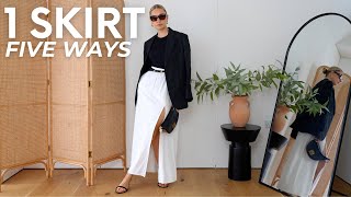 STYLING A WHITE LINEN MAXI SKIRT