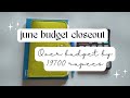 June budget Close out