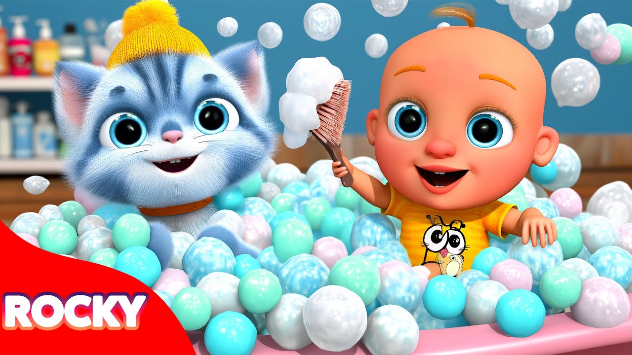 Hora do Banho com Bolhas 🛁🫧 | Música Infantil - Bebê Rocky em Português - Canções Infantis