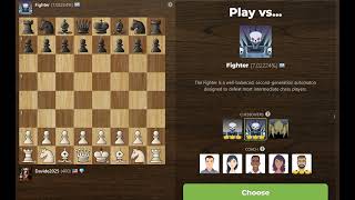 : How to win Fighter with Black (chesscom bot for May)