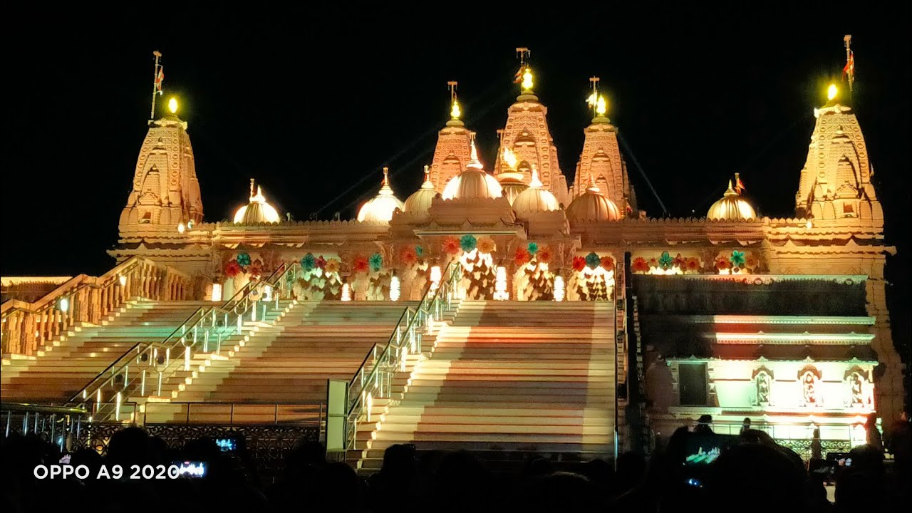 Shree Swami Narayan Temple light show YouTube