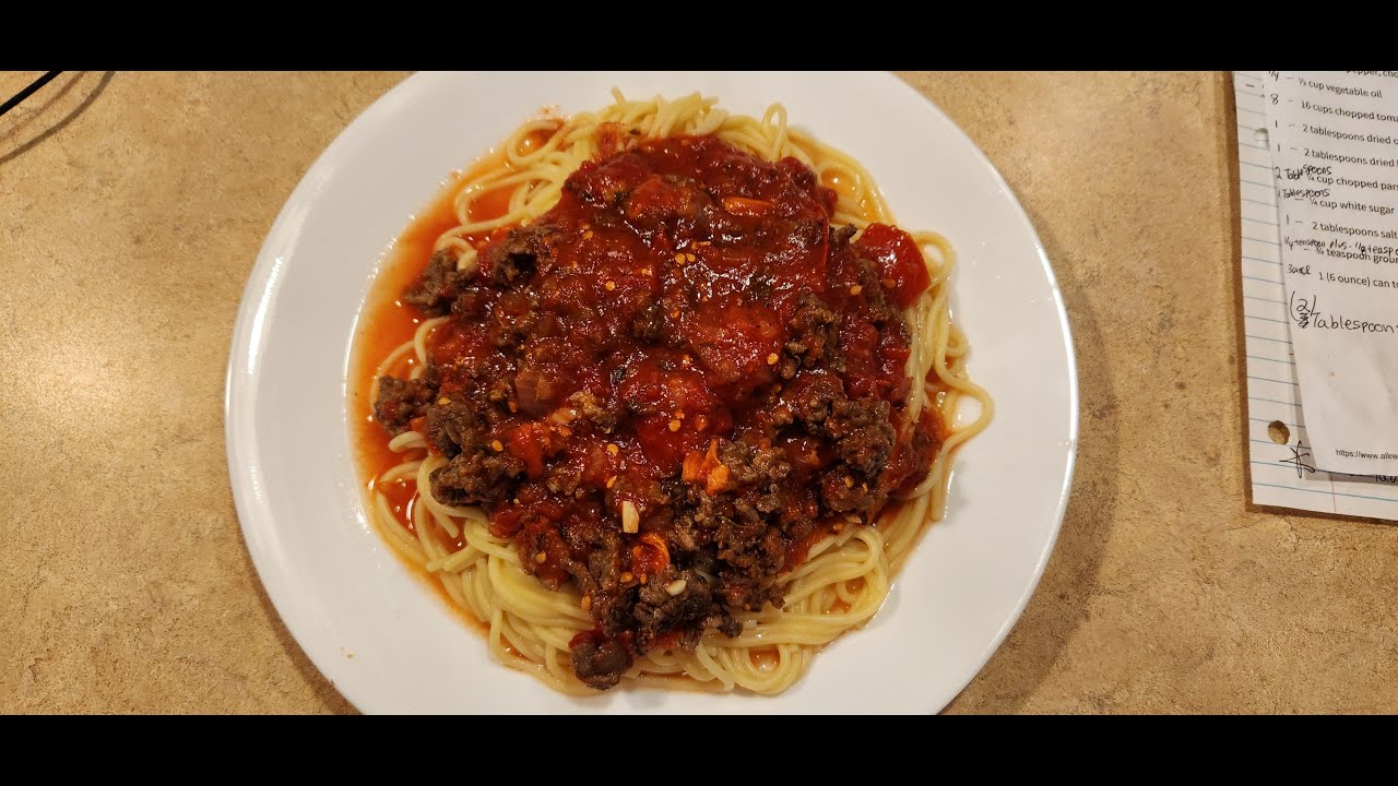 Homemade Spaghetti Sauce YouTube
