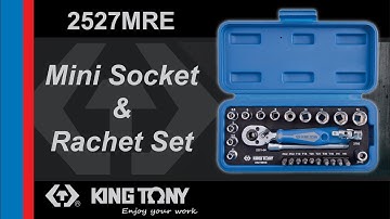 KING TONY - 2527MRE 27 PC. 1/4"DR. 6PT Socket & Ratchet Set