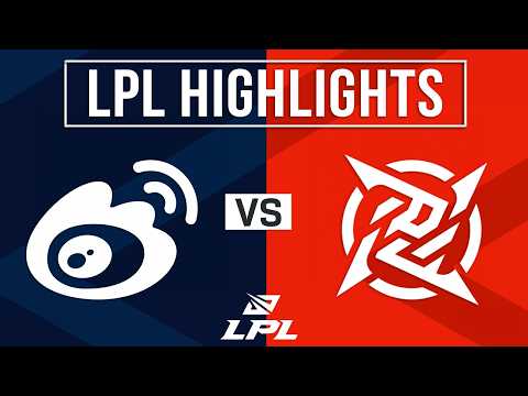 WBG vs NIP Highlights ALL GAMES | LPL 2026 Split 3 | Weibo Gaming vs Ninjas in Pyjamas