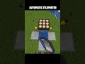 How to Make an AUTOMATIC TELEPORTER in Minecraft😯 #minecraft #shorts
