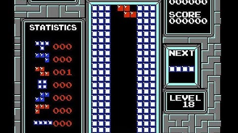 NES Tetris GYM  crunch mode level 18  - 100 lines