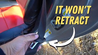 How To Fix A Seat Belt That Won't Retract Or Is Slow To Retract - Quick and Easy