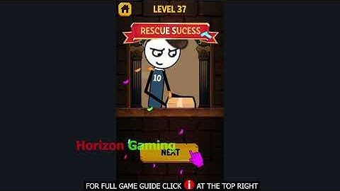 Draw to Save Stickman Story LEVEL 37 - Gameplay Walkthrough Android IOS