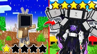 Hachi TV Man Từ 1 Sao Tiến Hóa Lên 5 Sao Siêu Cấp Trong Minecraft