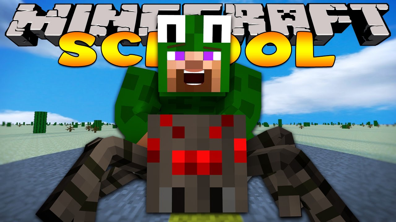 Minecraft School : RIDEABLE SPIDER RACE!