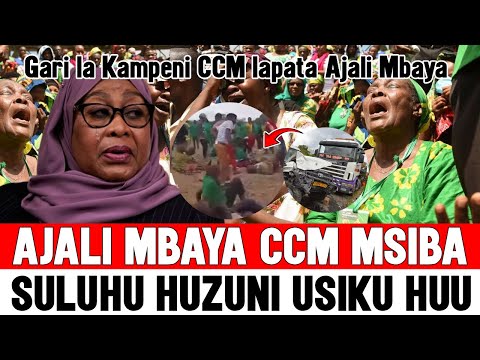 Samia Suluhu Apatwa Na Msiba Usiku Huu Ajali Mbaya CCM Gari La Kampeni Laanguka Na Kujeruhi Watu