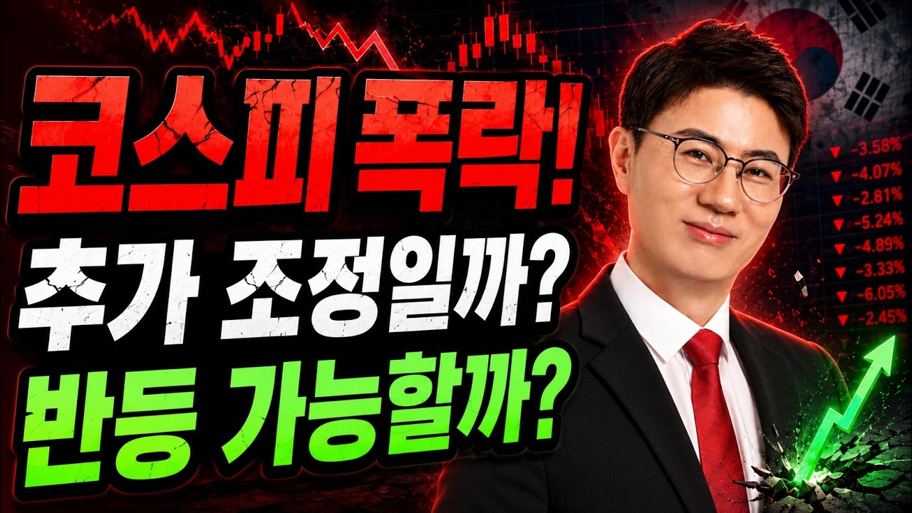코스피 폭락! 추가 조정일까? 반등 가능할까?