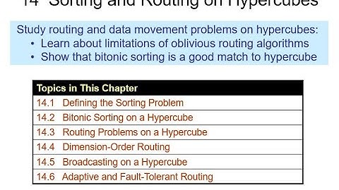 UCSB ECE 254B, Lecture 14: Hypercube Routing & Sorting